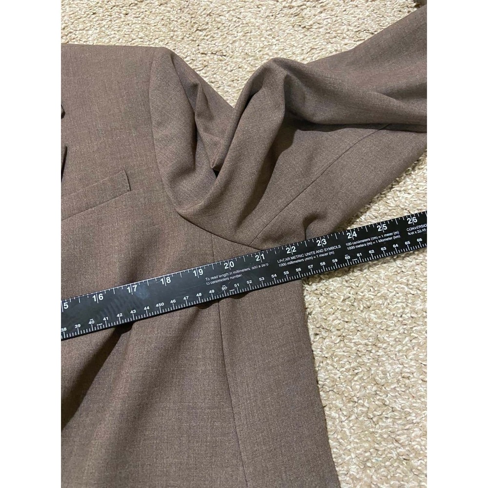 Calvin Klein Womens Brown‎ Single Button Tailored Blazer Jacket Size 14W - Picture 5 of 8